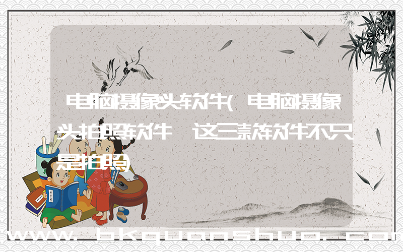 电脑摄像头软件(电脑摄像头拍照软件 这三款软件不只是拍照)